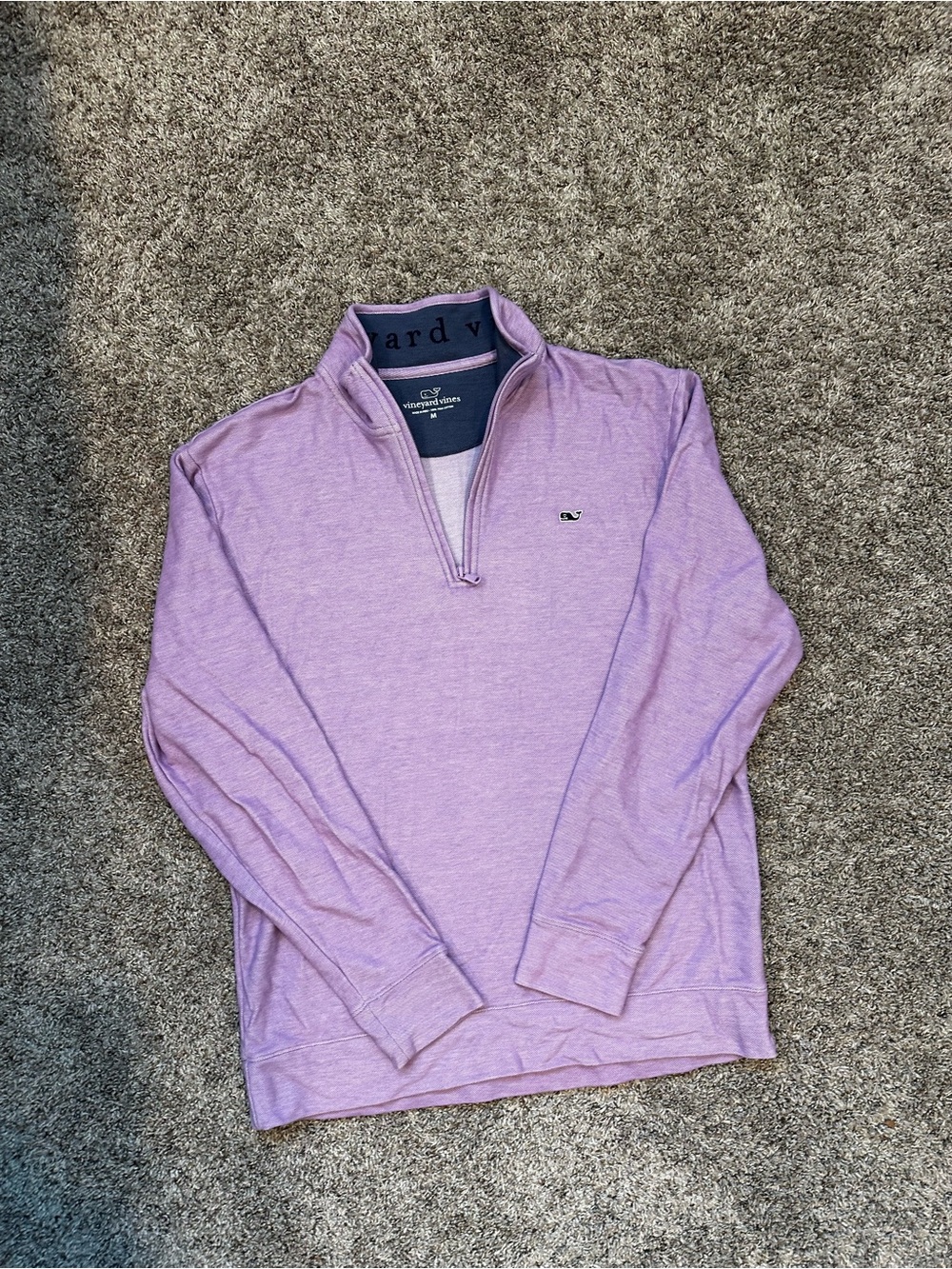 Vineyard Vines Lavender Heather Quarter-Zip Pullover